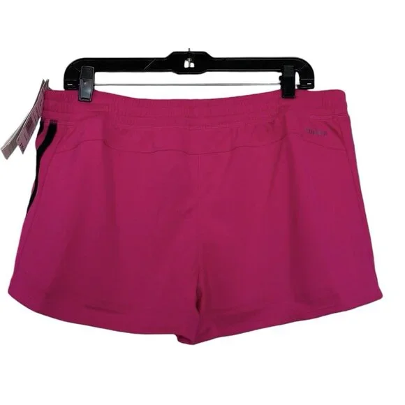 Adidas Shorts Women’s Size Large L‎ Pacer 3S Knit Pink Black Logo Three Stripes - Picture 3 of 8